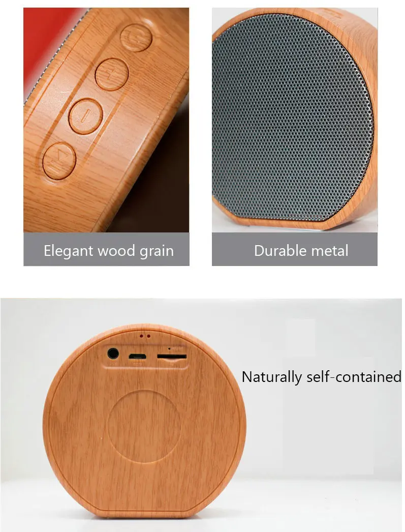 Tikigogo деревянный зерна Bluetooth 4 2 беспроводной bluetooth динамик FM радио Aux в HiFi стерео