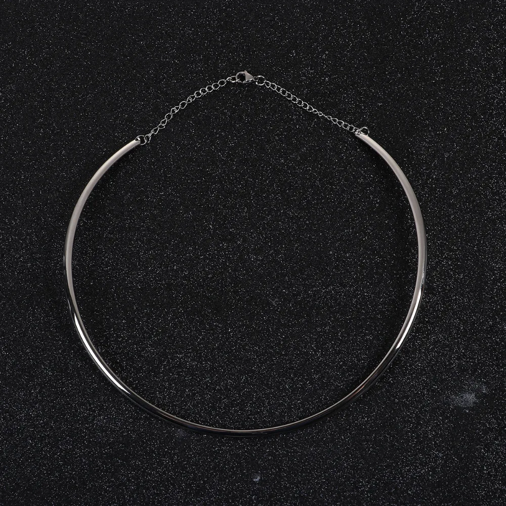 Ожерелье DoreenBeads из нержавеющей стали 304 колье под воротник с круглыми кольцами