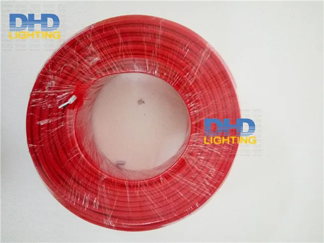 

Red color 100M/roll White&black inside core 2coresX0.82mm UL certificate fabric wire Vintage textile electrical cable wire