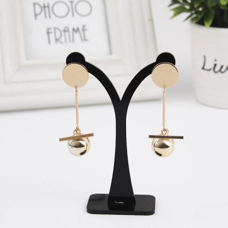 Простые классические Висячие серьги цвета: золотистый серебристый Цвет