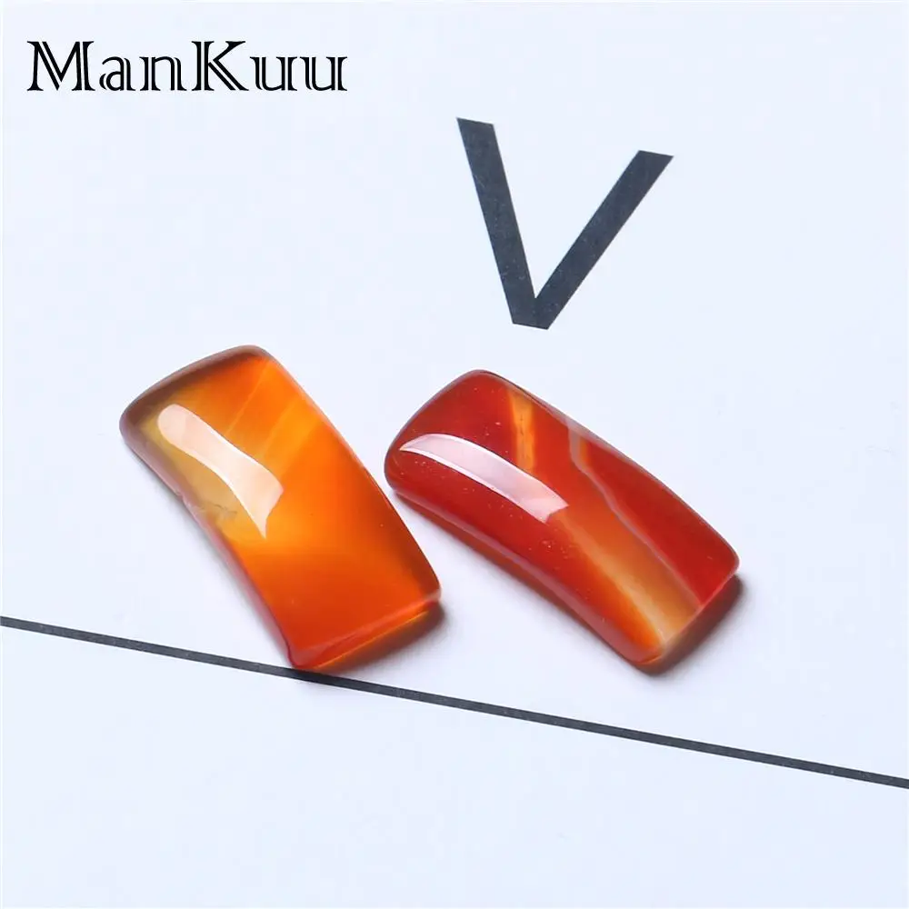 ManKuu 8*18 мм изогнутый кабошон натуральные стразы Агаты бирюзы тигровый глаз