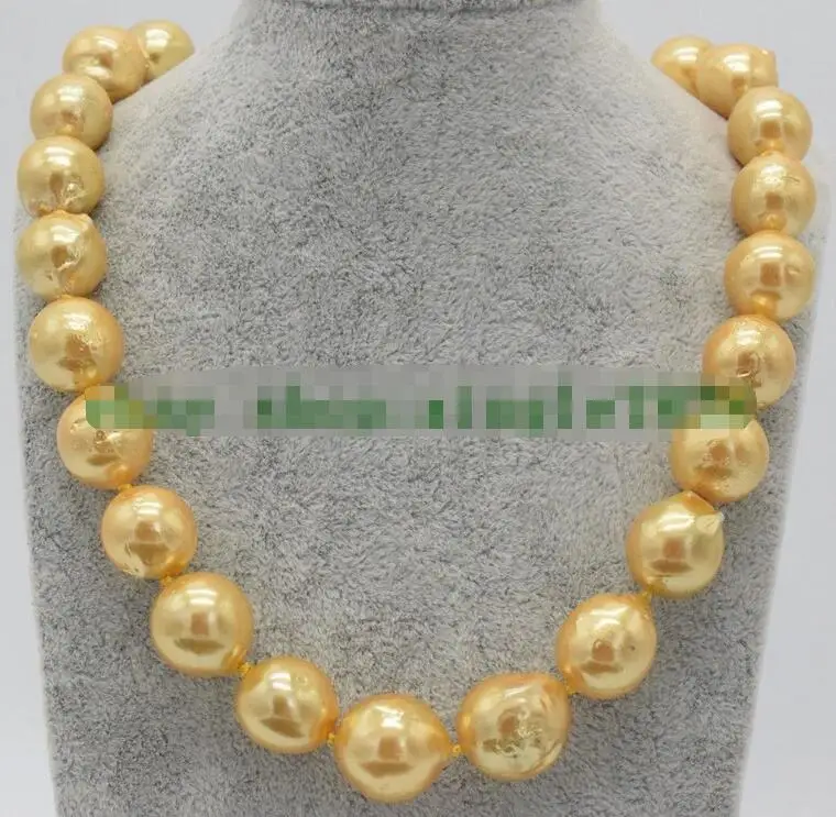 Natural Charming Hand Made 14-16mm Pearl Necklace 18