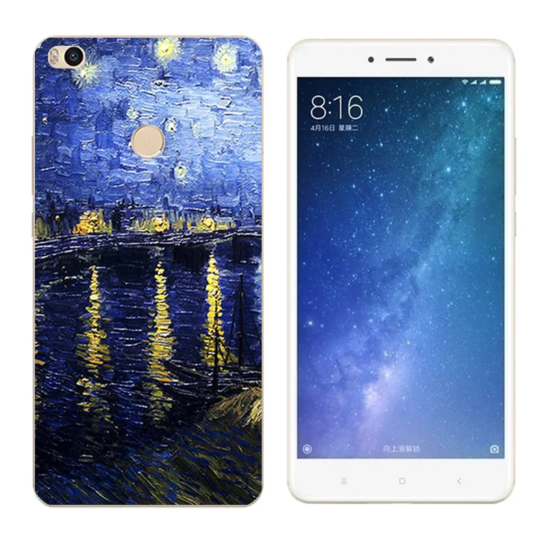 for Xiaomi Mi Max2 Case Scenery Cover Silicone Pine Printing Max 2 Phone Cases Xiomi |