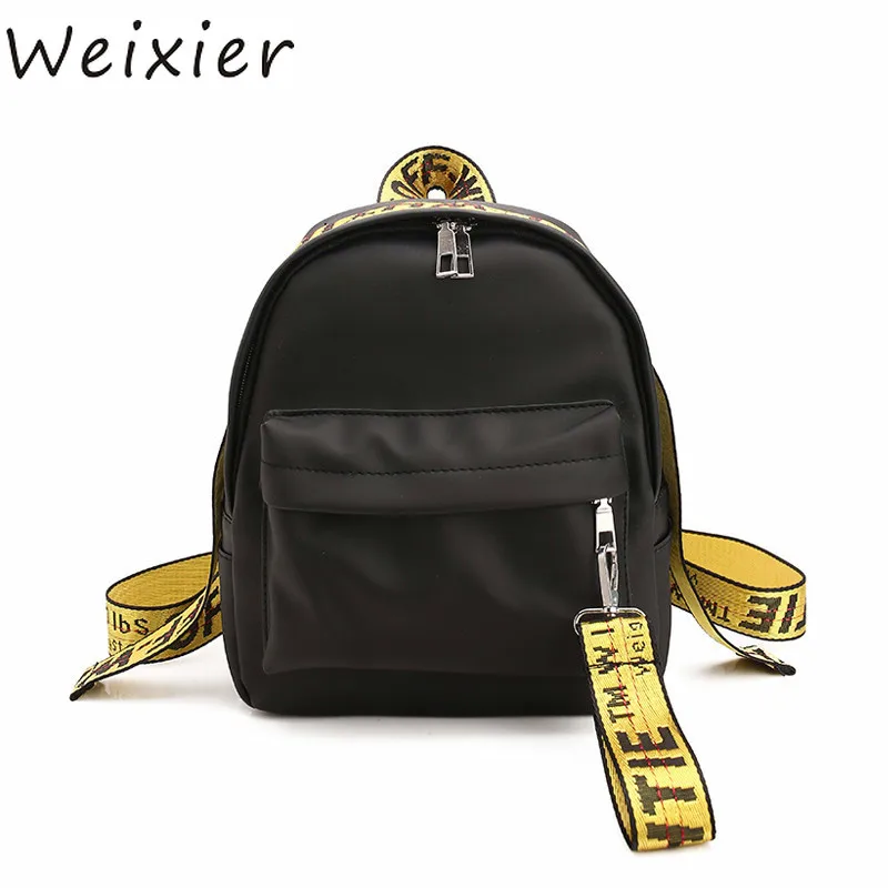 

WEIXIER brand preppy style letter panelled women backpack girl schoolbag ladies small travel bag student school backpacks V2-28