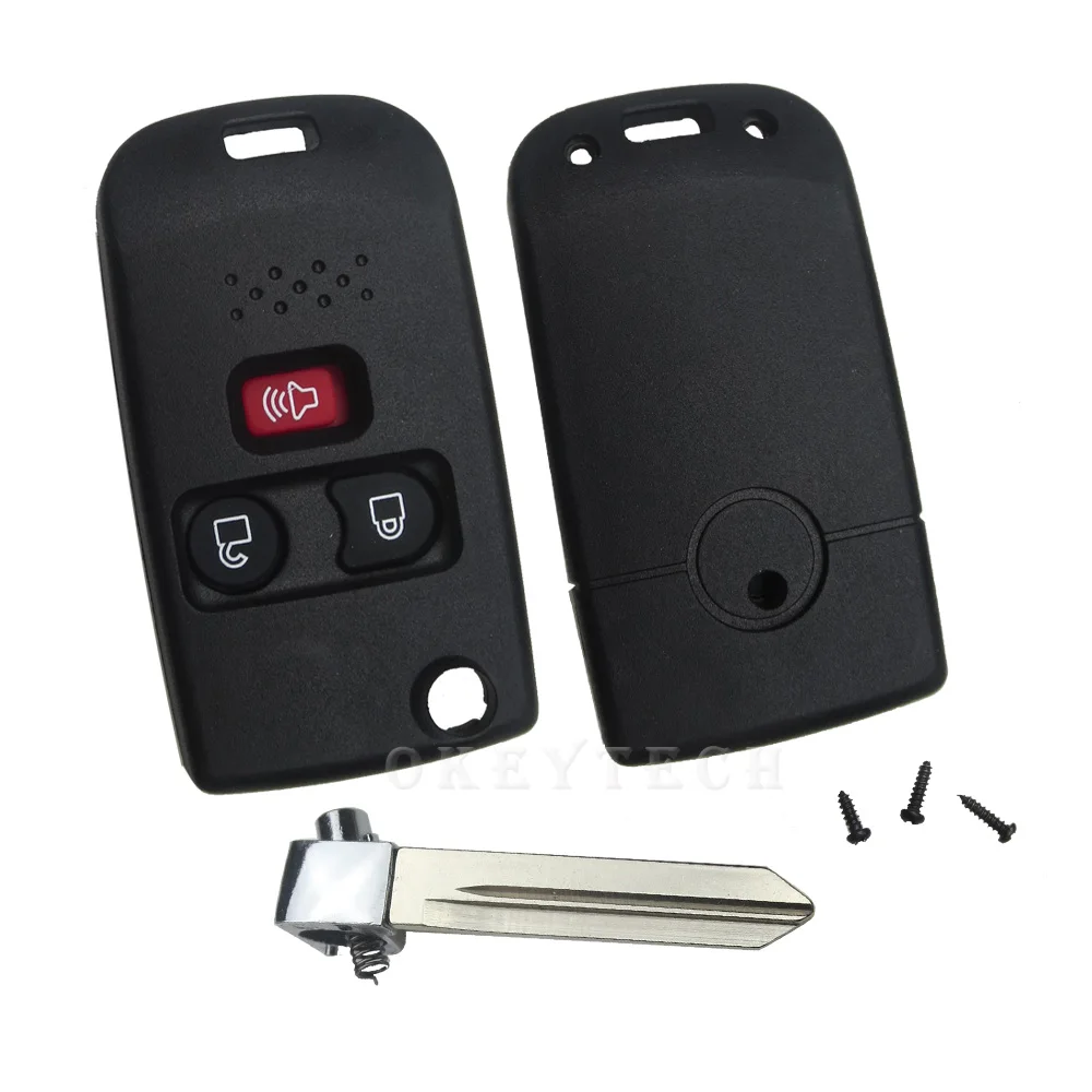 OkeyTech хорошее качество 3 кнопочный откидной модифицированный чехол для ключа