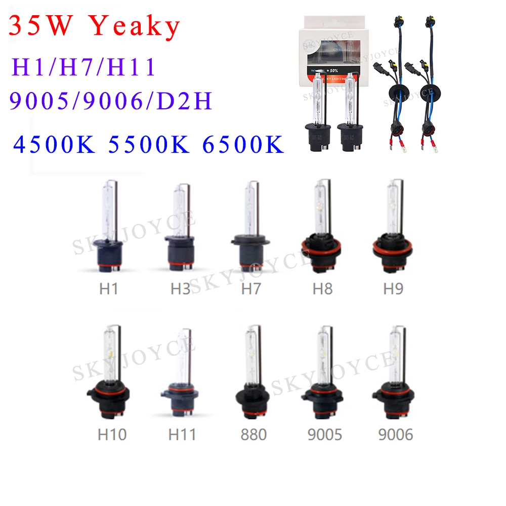 Комплект HID 35 Вт Yeaky Canbus 4500K H1 H7 H11 5500K 9005 9006 9012 D2H лампа 6500K Hylux 2A88 AC 35W комплект