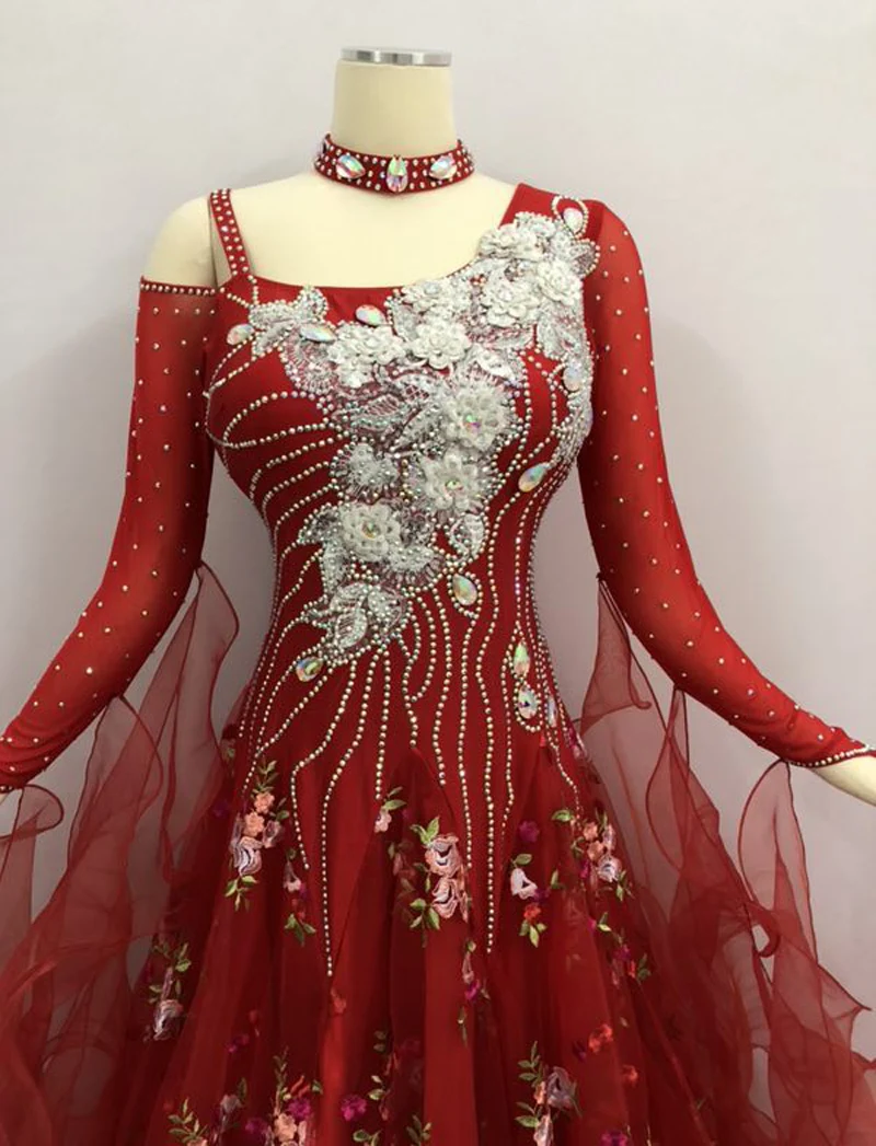 Новинка 2020 бальное платье для соревнований танцевальное женщин высокое качество