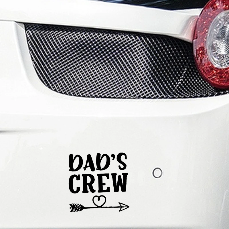 YJZT 15 2 см * DAD'S CREW Heart Arrow виниловая наклейка на автомобиль черный серебристый C10