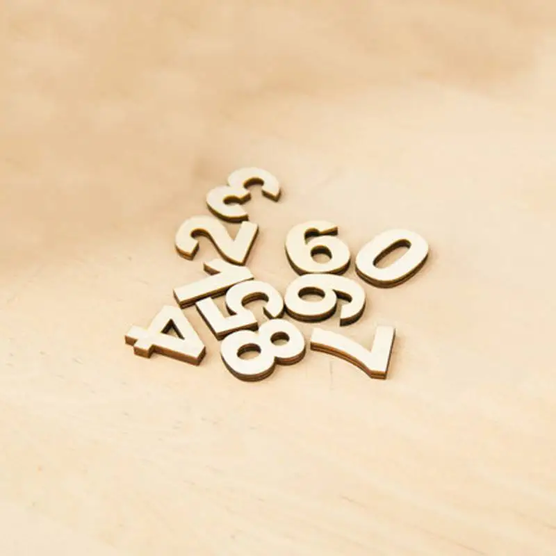 2 Mixed A-z Letter 0-9 Number Alphabet Wood Letter Wooden Number Sticker Craft 3d Scrapbooking Decor Self-adhesive Diy - Цвет: 2