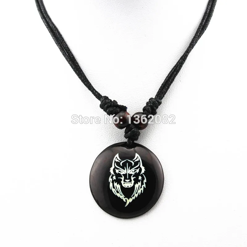 Крутая Мужская и женская имитация кости яка из смолы резной тотемный волк кулон