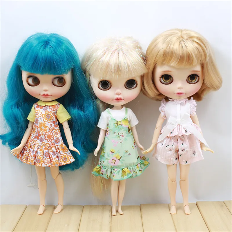 1:6 масштаб DIY BJD Детские куклы одежда летнее платье с цветочным рисунком шифоновое платье шорты комплект одежды для 30 см платье принцессы BJD куклы