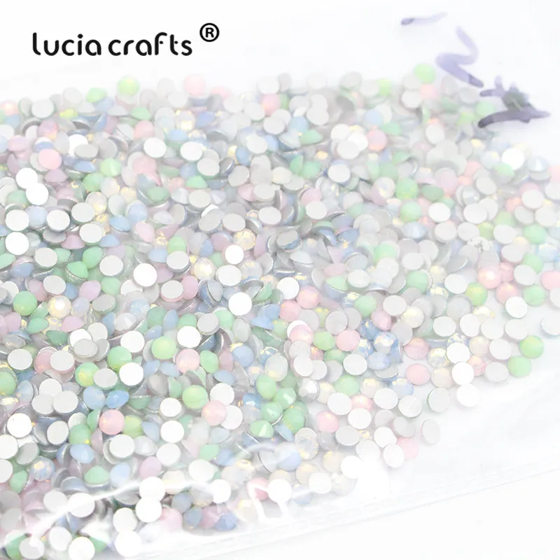 Lucia crafts Mix Opal разный цвет ss3/sss6/ss8/ss10/ss12/Плоская задняя крышка стекло с кристаллами