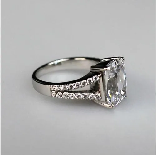 Choucong сверкающий 3ct камень 5A Циркон Камень 10KT белое золото заполненное Женское Обручальное кольцо Sz 5-11 подарок