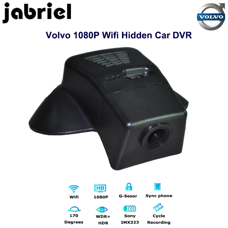 Видеорегистратор Jabriel Auto 1080p для volvo скрытый видеорегистратор с Wi Fi камера заднего