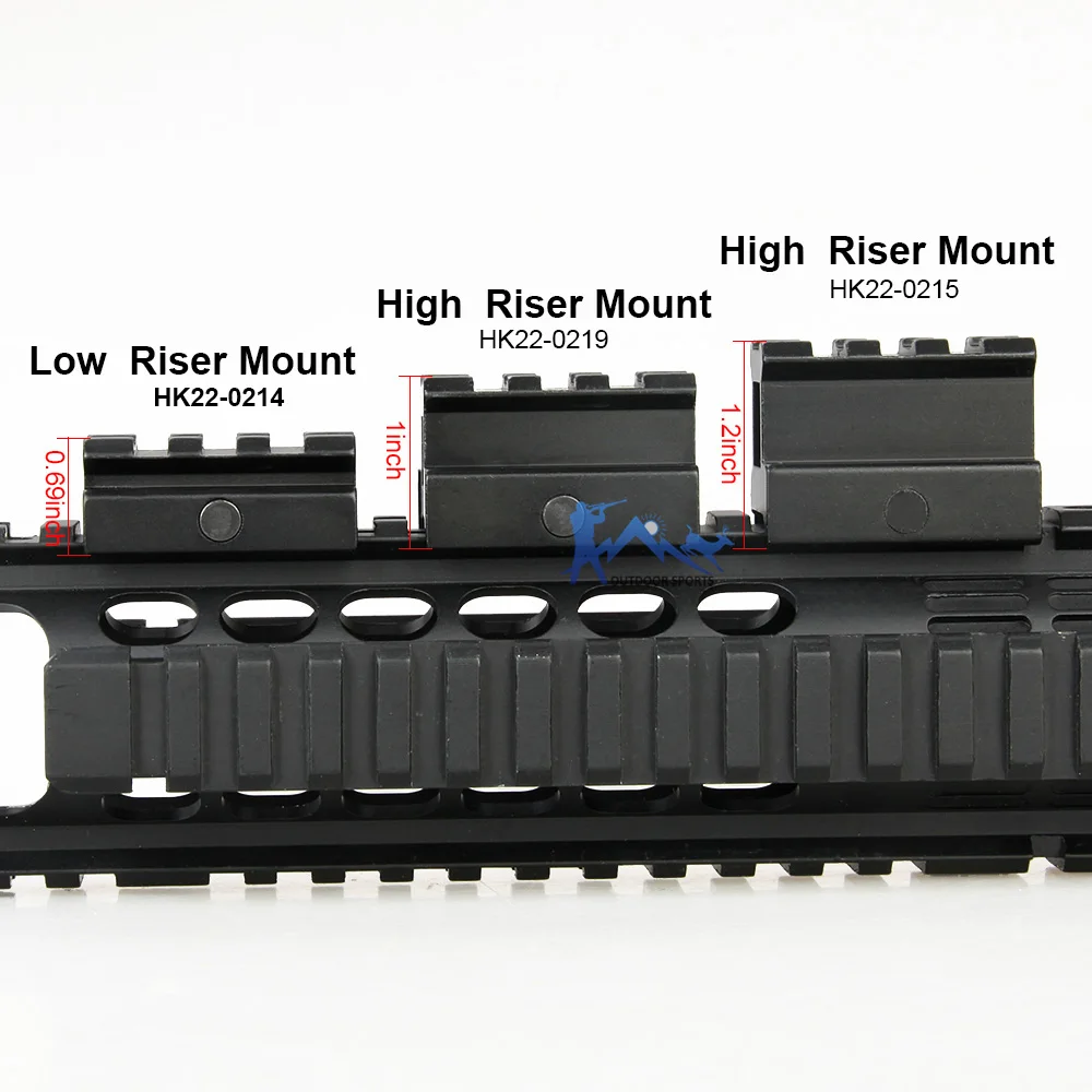 CANIS LATRANS Red Dot Scope Weaver Picatinny Riser Rail Mount 1/2 & 4/5 1 дюймовый Низкопрофильный 3