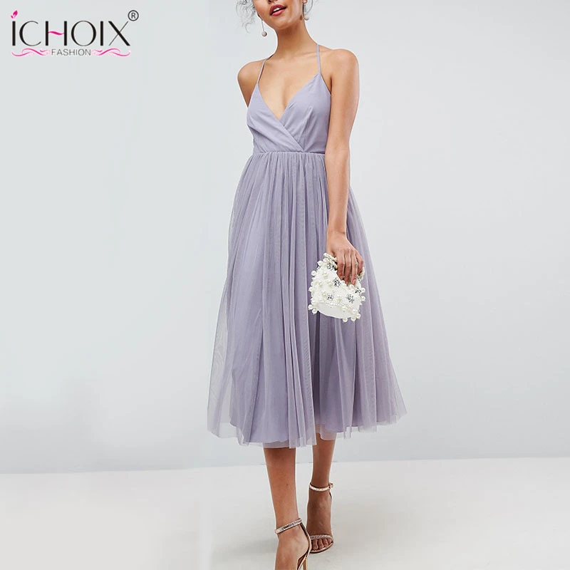 Женское платье с открытыми плечами блестящее Сетчатое вечернее на