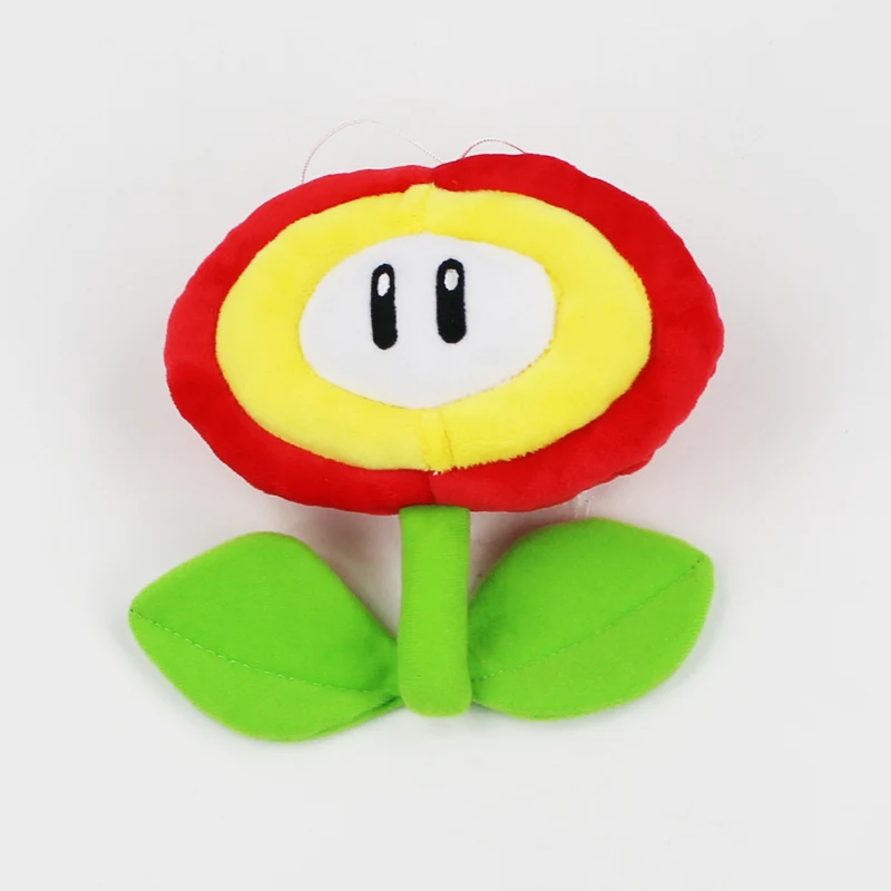 15cm mario flower 8-21 см Супер Марио Bros игра милые Goomba плюшевые куклы игрушки Луиджи Марио приведение бу троопа черепаха бомба мягкая для детей - Цвет: 15cm mario flower
