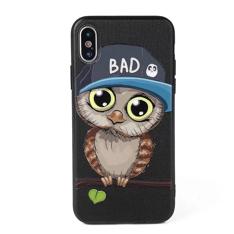 MYSUN Новый Модный 3D рельефный чехол для телефона iPhone 8 8Plus 7 Plus с рисунком мультяшной