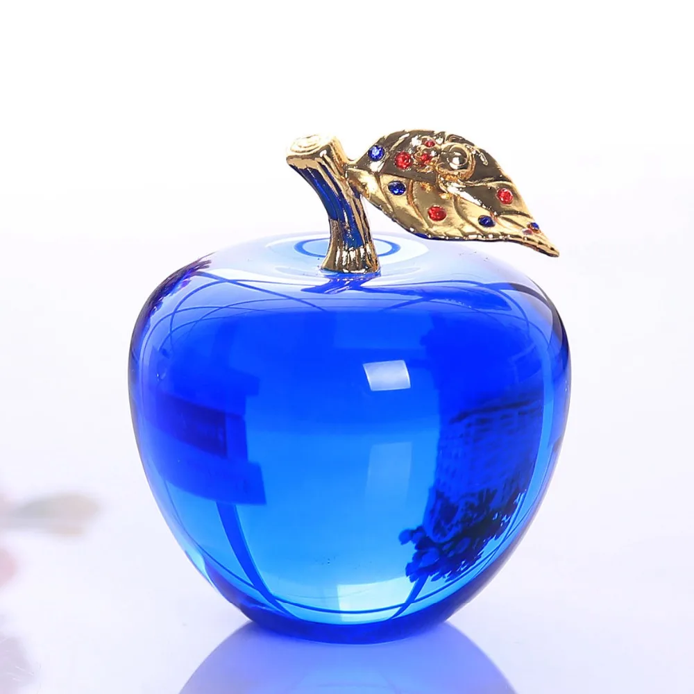 80 мм Хрустальное яблоко пресс папье свадебное украшение хрустальный шар Ремесло