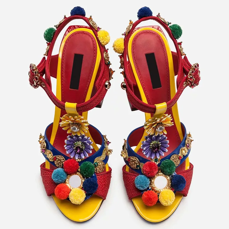 Богемные сандалии гладиаторы 2019 женские Босоножки с открытым носком женская