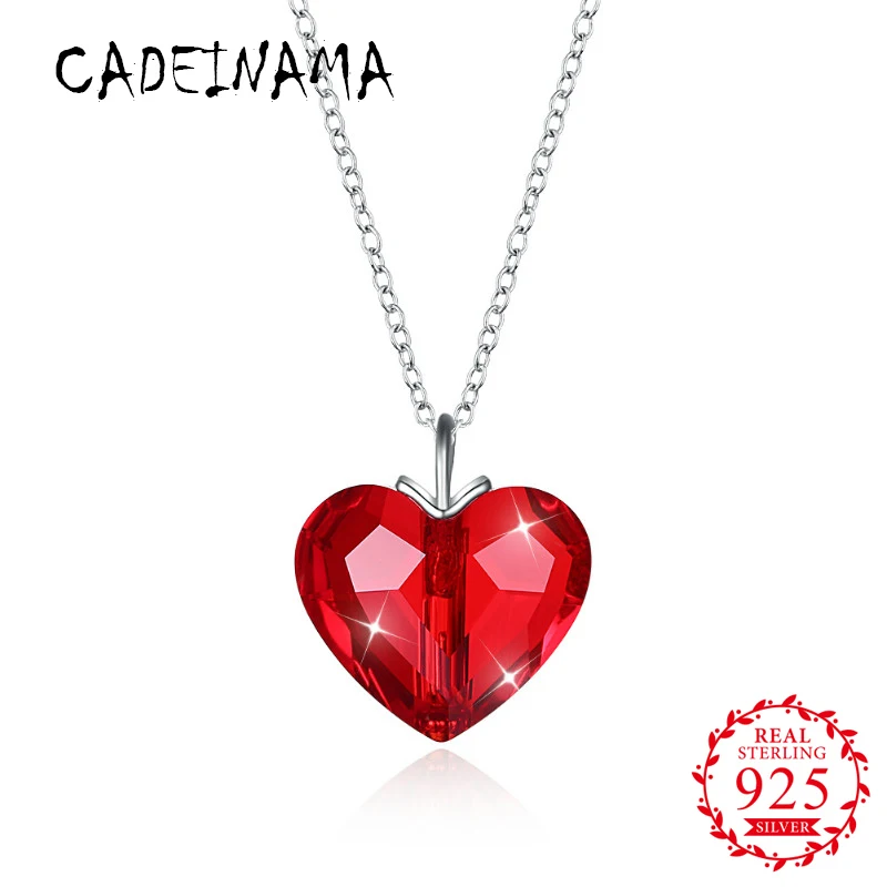 CADEINAMA 100% Стерлинговое Серебро 925 пробы кулон ожерелье Любовь австрийский