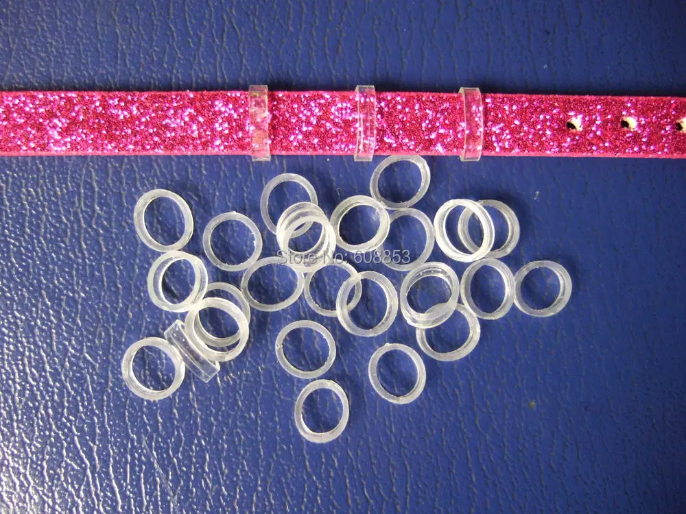 

100Pcs Clear PVC Stopper Fit 8mm Slider Letter Charm Bracelet Wristband