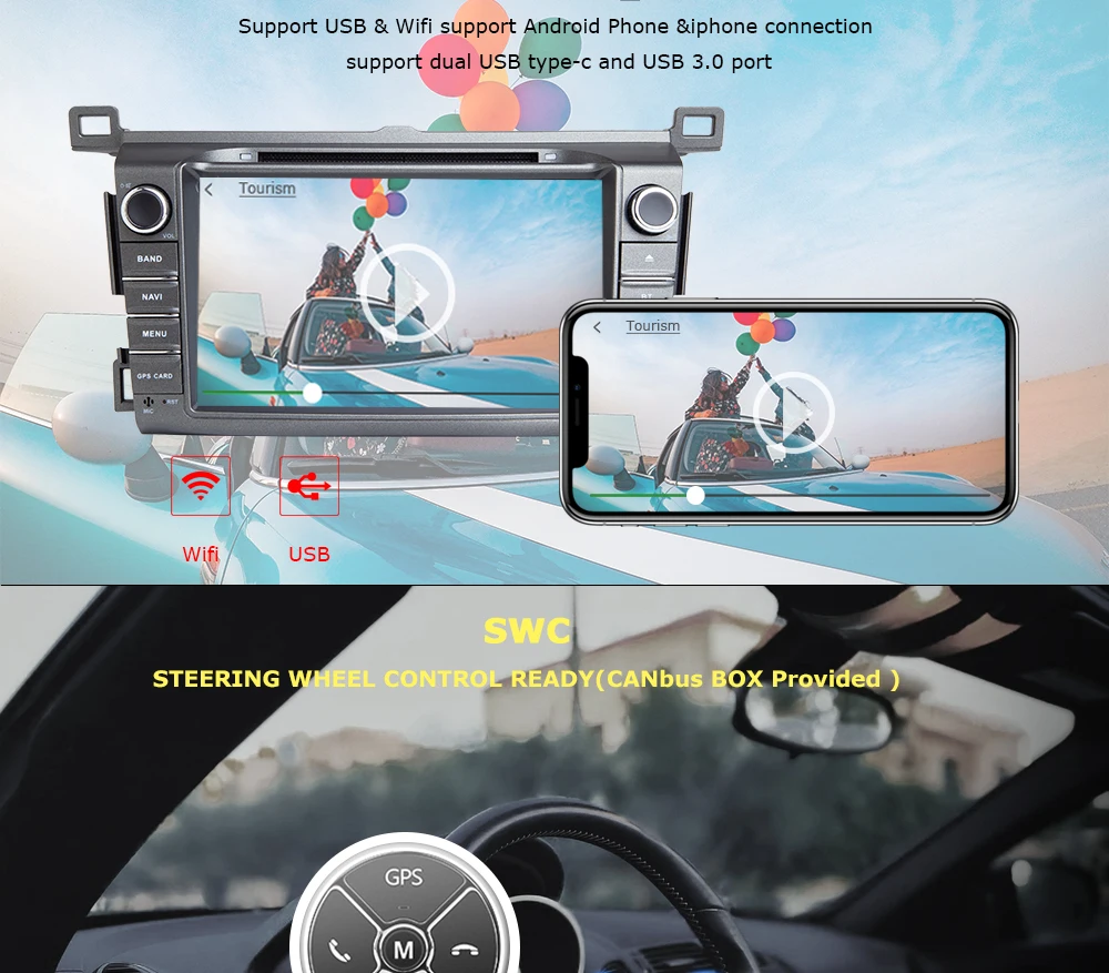 2 din Android 9,0 автомобильный dvd-плеер Авторадио для Toyota RAV4 Rav 4 2013 gps навигация мультимедиа головное устройство стерео Wifi
