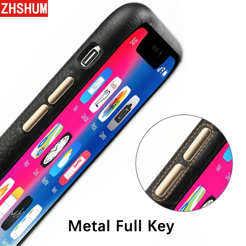 Чехол из натуральной кожи для Iphone X 8 7 Plus XS MAX XR 6S роскошный ручной работы