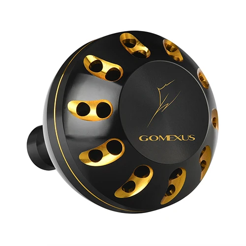 Gomexus силовая ручка для Shimano Стелла SW Катушка Ручка B 45 мм металлическая круглая рукоятка - Цвет: 45mm black gold