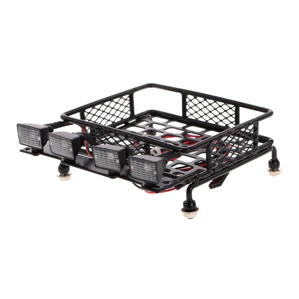 Багажник на крышу багажник с квадратной светодиодной световой полосой для 1/10 RC Car