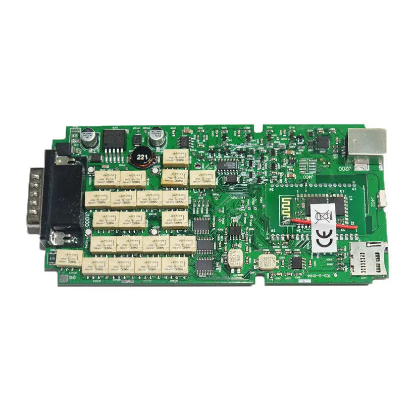 Новый дизайн OBDIICAT Bluetooth NEC Реле TCS Pro Зеленая Одиночная печатная плата obd2 сканер 2016