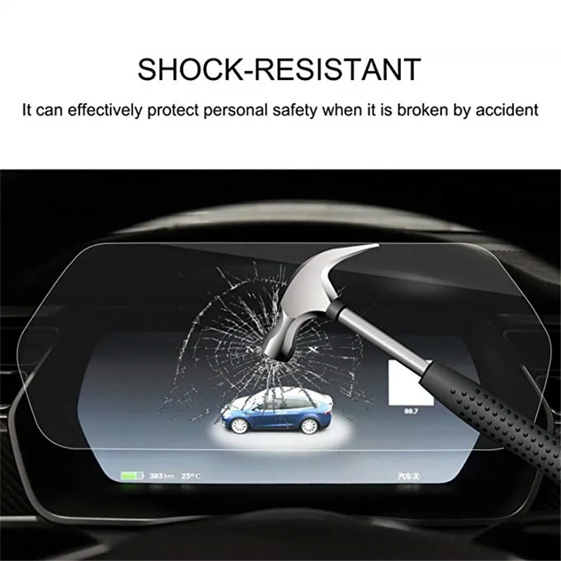 2019 New 12.3 Inch Instrument Panel Tempered Glass Screen Protector for Tesla Model S X | Автомобили и мотоциклы