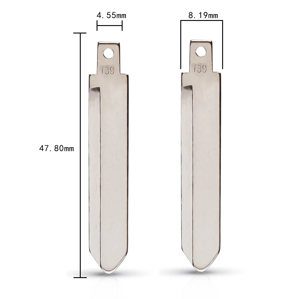 

Dandkey 10X 20X Metal Blank Uncut Flip KD Remote Key Blade Type NO.139 #139