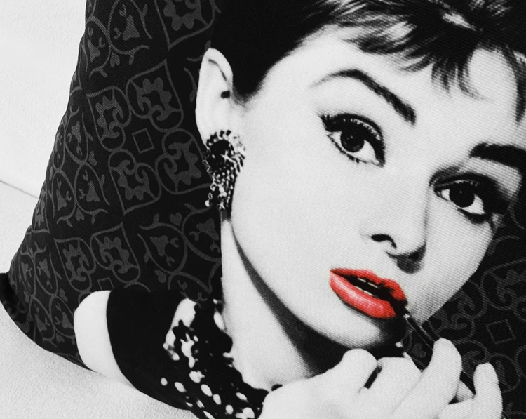 Новый черный Одри Хепберн бархатная Наволочка на подушку бутафория классический