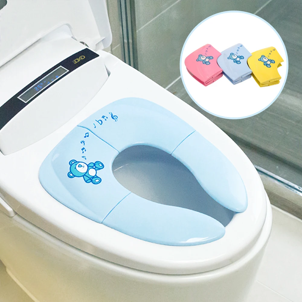 Baby Child Toilet Seat Portable Folding Potty Chair Pad Cushion Baby Training Toilet Children Safe Hygiene Pot Chair Mat