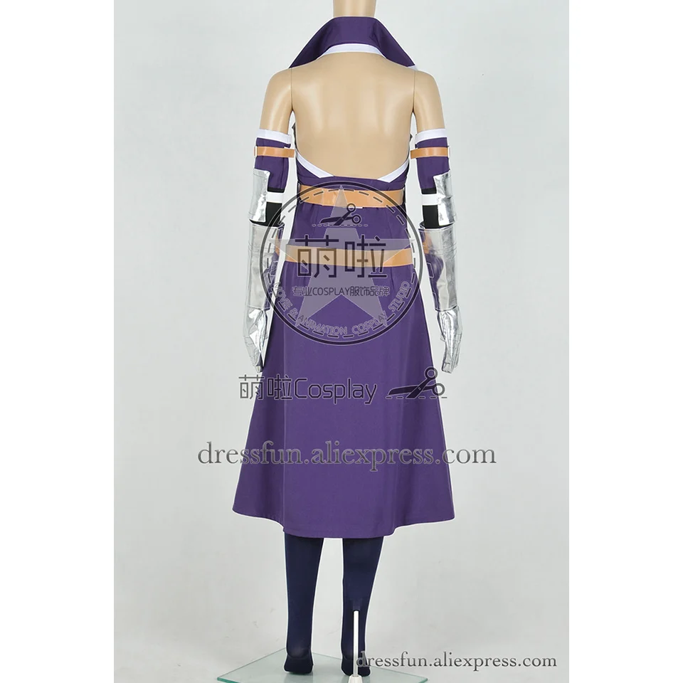 Сказочный хвост косплей Титания Эрза Скарлет Костюм Фиолетовый боевой наряд
