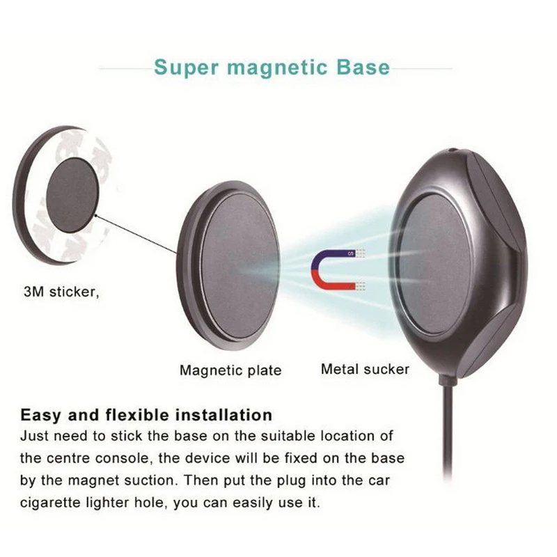 Магнитный беспроводной автомобильный FM-передатчик FM-трансмиттер с поддержкой
