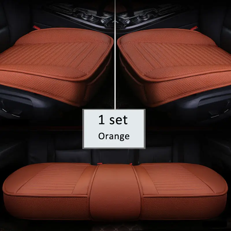 Ультра-роскошная защита сиденья автомобиля из искусственной кожи для Volvo C30 S40 S60L V40 V60 XC40 XC60 XC90 SUV Series - Название цвета: 1 sets Orange