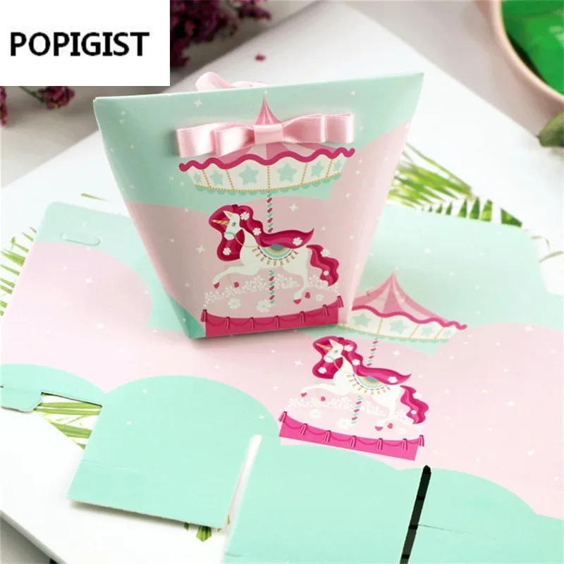 50 шт. DIY карусель обтекатель машина коробки для хранения конфет подарочная упаковка для свадебной вечеринки день рождения коробка для поддержки многоразового использования