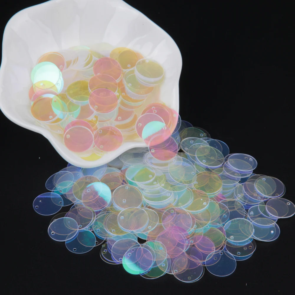 15mm ab transparent Прозрачные блестки 3 мм-30 мм чашки плоские круглые ПВХ свободные блестки дизайн ногтей шитье ремесло свадебный Декор Аксессуары для одежды - Цвет: 15mm ab transparent
