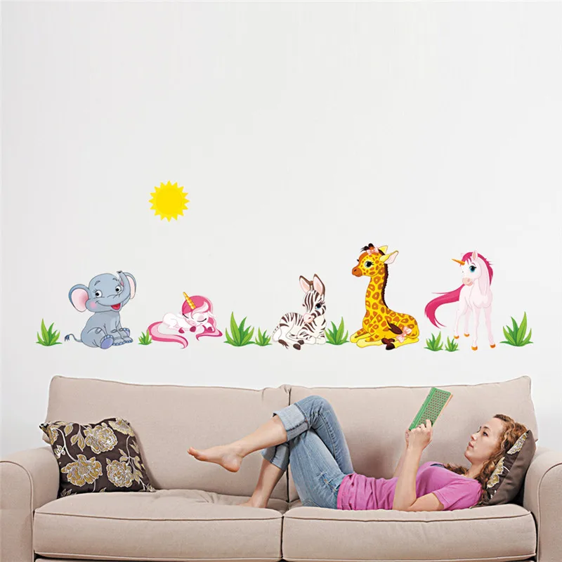3d-эффект окно единорог фотоэлемент для детской комнаты гостиной спальни
