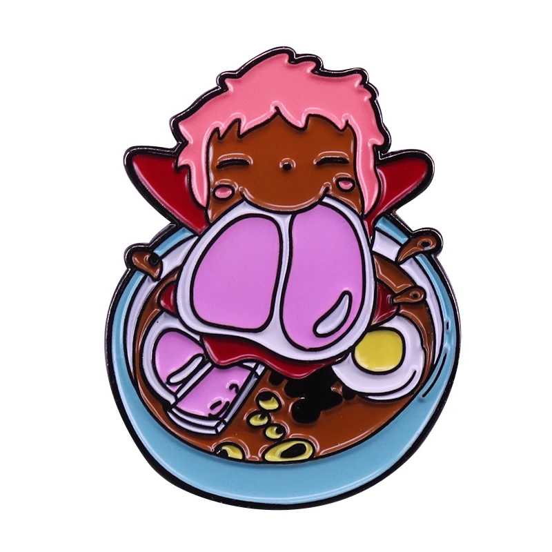 Милая брошь Ponyo pin Ramen ham Ghibli anime fandom|Броши| |