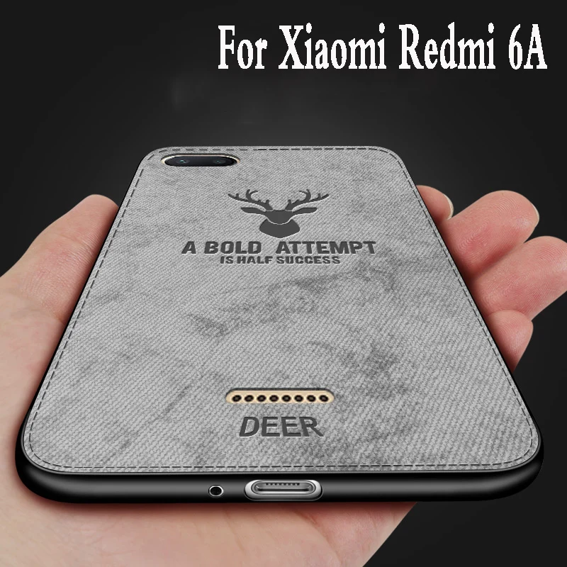 Чехол для Xiaomi Redmi 6A чехол из ткани с рисунком задняя крышка Силиконовый