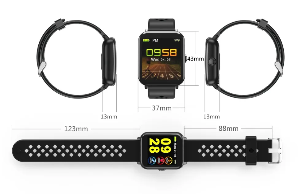 696 Смарт часы DM06 спортивные Smartwatch Ip68 Водонепроницаемый браслет Ui шагомер