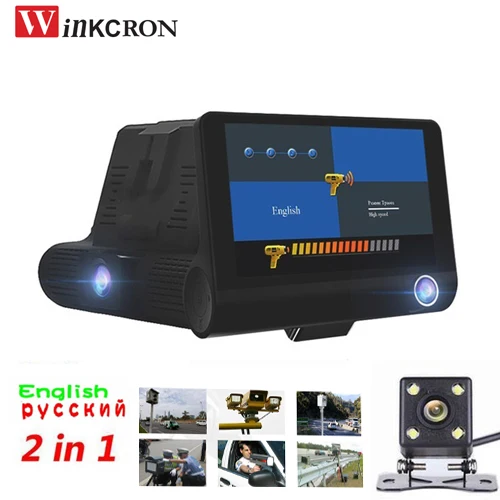 2 в 1 Радар детектор Автомобильный видеорегистратор с камерой 4 0 &quotTFT Full HD 1080P Speedcam