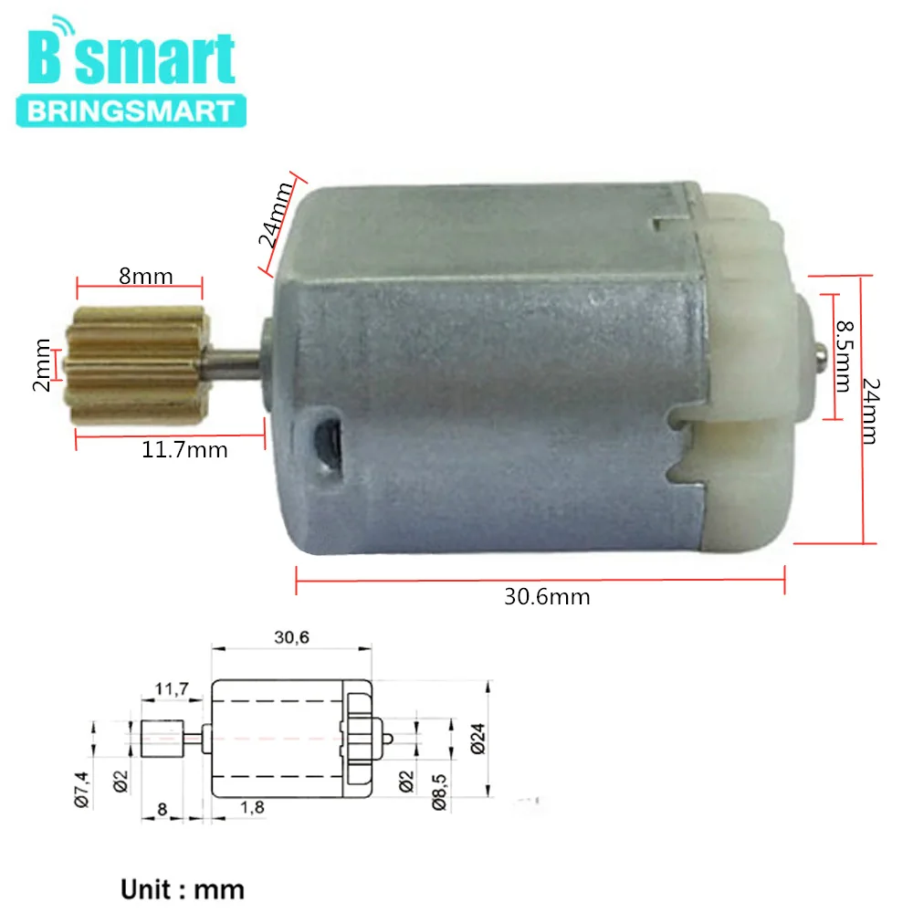 Фото Bringsmart высокоскоростной двигатель постоянного тока 12 В 12500 об./мин с щеткой Bringsmart высокоскоростной двигатель постоянного тока 12 В 12500 об./мин с щеткой