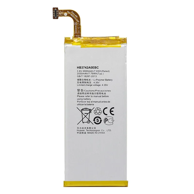 

Replacement Phone Battery HB3742A0EBC For Huawei P6 G6 G621 TL00 G620 C8817D H30 C00 2000mAh