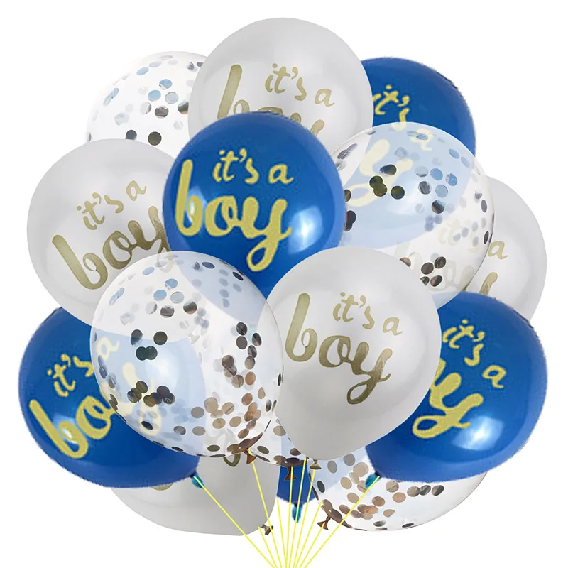 Золотой печати синий это мальчик латекс шарики День подарков будущей матери на
