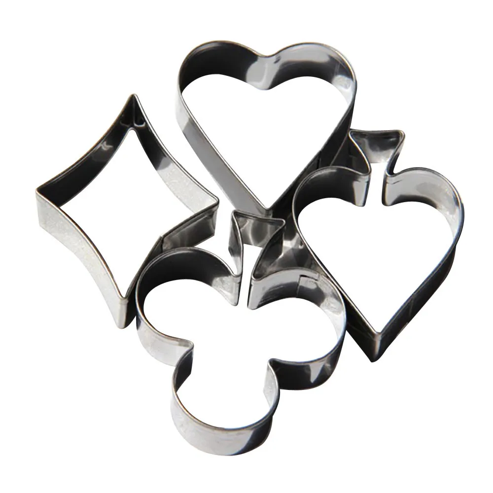 4pcs Cookie Cutter Tools Aluminium Alloy Gingerbread Shaped Holiday Biscuit Mold Egg Cooker Kitchen cake Decorating Tool 6.25 | Дом и сад