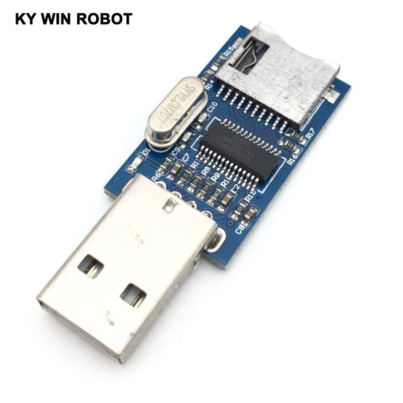 GL827 USB интерфейс мини SD карта кард-ридер модуль GL827L | Электронные компоненты и